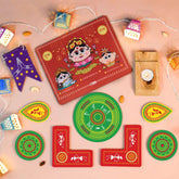 Diwali Hamper with Fairy Lights, Laxmi Ganesh Stand & Rangoli